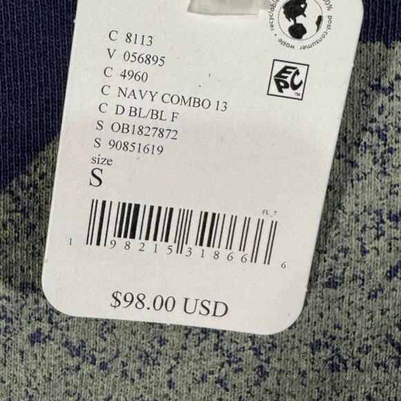 Free People Graphic 13 Camden Sweatshirt Size Small Blue NWT - Picture 7 of 8